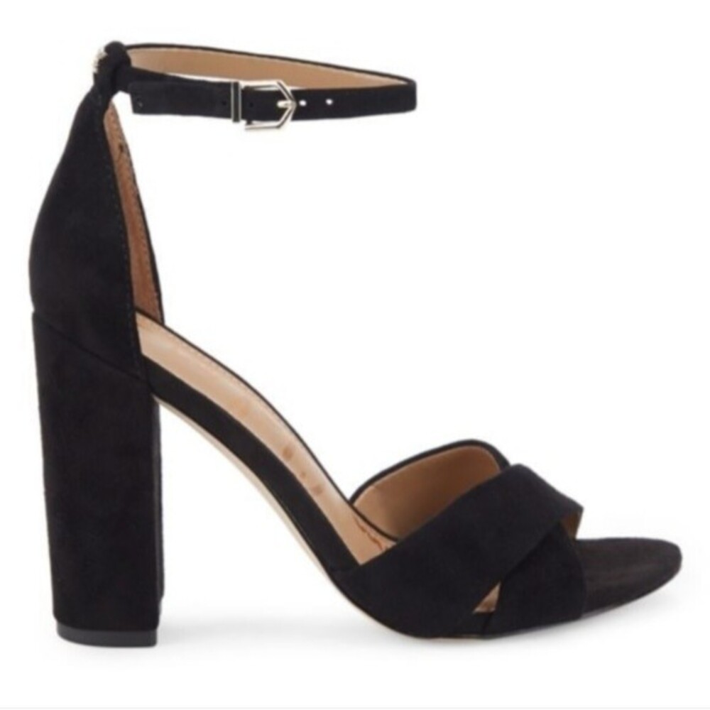 Sam Edelman Yancy Block-Heel Suede Sandals Size 9M